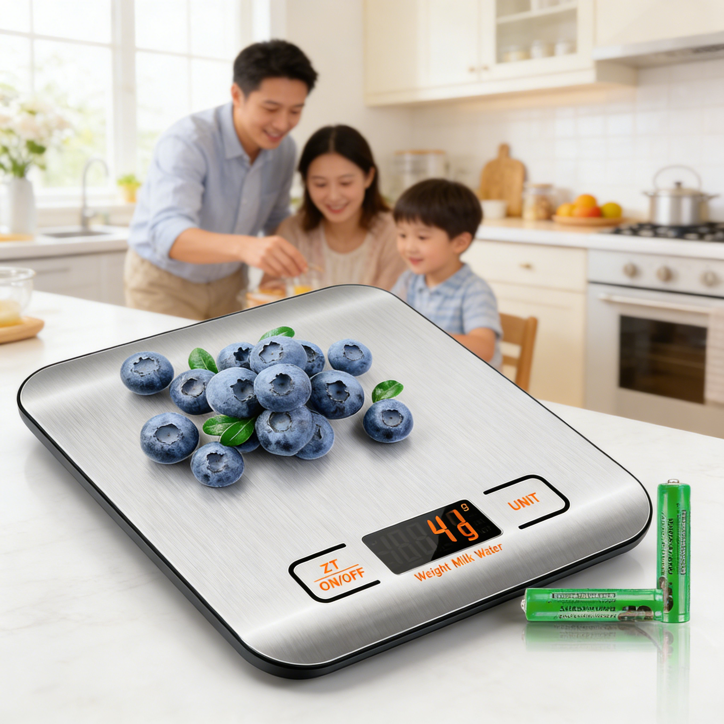 304 Stainless Steel Kitchen Scale, Digital in Grams & Ounces