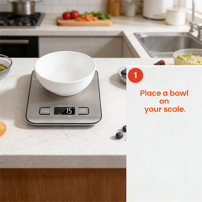 304 Stainless Steel Kitchen Scale, Digital in Grams & Ounces