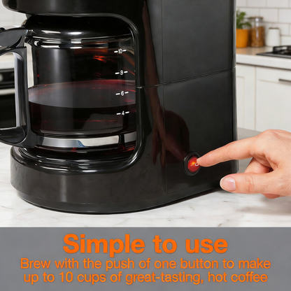 10-Cup Coffee Maker, Smart Plug Compatible with Auto Pause