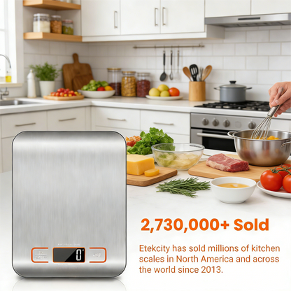 304 Stainless Steel Kitchen Scale, Digital in Grams & Ounces