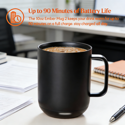 10oz Smart Temperature Control Mug, App-Controlled with 80-Min Battery