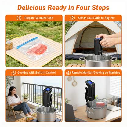 WiFi Sous Vide Cooker, 1000W with APP Preset Recipes