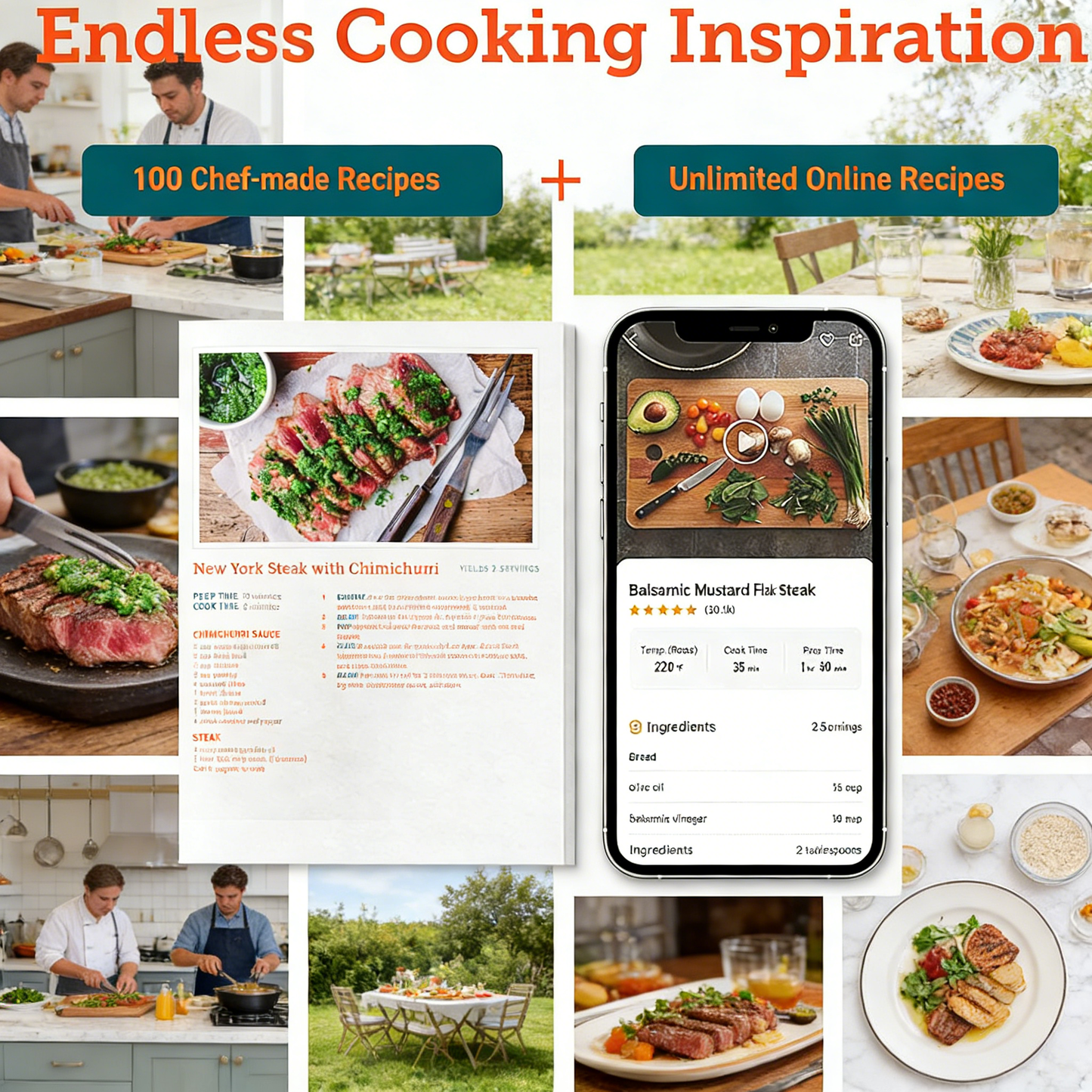 5.8QT 12-in-1 Air Fryer, with Smart Recipes & Detachable Basket