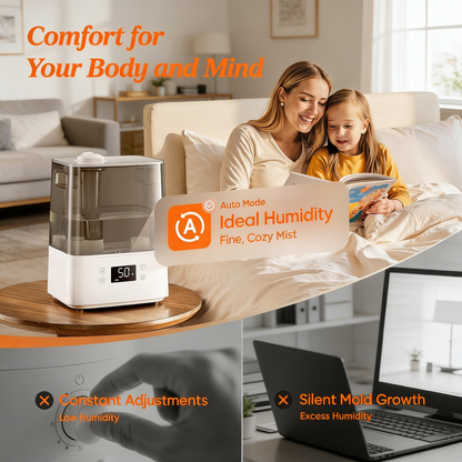 6L Smart Humidifier, App Control & Top-Fill with Oil Diffuser