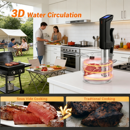 WiFi Sous Vide Cooker, 1000W with APP Preset Recipes