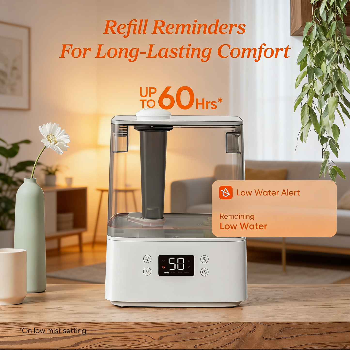 6L Smart Humidifier, App Control & Top-Fill with Oil Diffuser