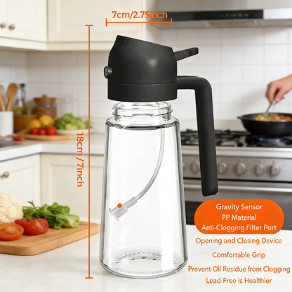 16oz Glass Oil Spray Bottle, Food-Grade with Portion Control