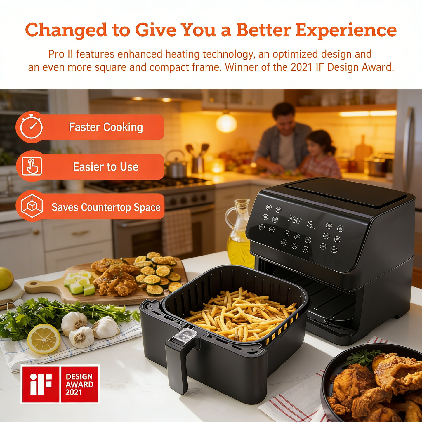 5.8QT 12-in-1 Air Fryer, with Smart Recipes & Detachable Basket